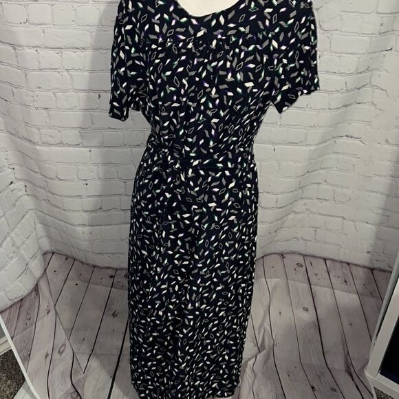 NWT - Liola Navy Geometric dress with jacket - 12 - Picture 1 of 7
